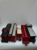 Five Lehmann LGB G gauge wagons and vans