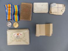 A pair of WWI medals awarded to L-6104 DVR A.T. Barney R.
