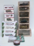 Fourteen Atlas Editions Eddie Stobart and military diecast model vehicles,