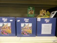 Ten blue boxed Lilliput Lane cottages to include The Pottery,