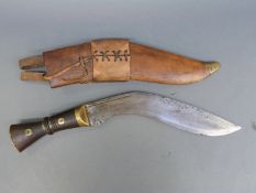 A WWI Gurkha kukri in sheath,