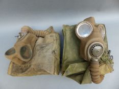 Two gas masks,