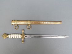 Nazi German Third Reich Kreigsmarine naval officer's dagger by Cleme & Juns,