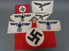 A quantity of Nazi German fabric insignia including Luftwaffe,