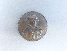 Earl St Vincent bronze medal coin commemorating John Jenuis 1735-1823 and the Battle of St Vincent