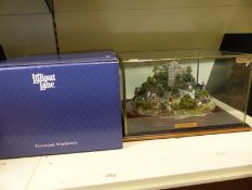 Limited edition boxed extra large Lilliput Lane 'Coniston Crag' cert no 0499 with glass case and