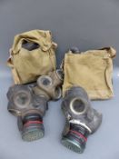 A quantity of WWII gas masks