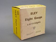 Twenty-five Eley 8 gauge shotgun cartridges, 3 1/4 inch 57g.