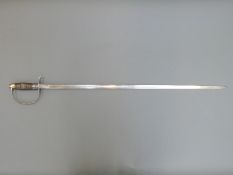 A Nazi German Third Reich Police sword by Herm Rath Solingen with wire bound handle
