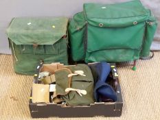 A collection of vintage fishing reels and accessories including Orlando Supreme with bakelite