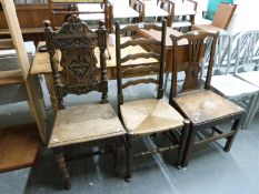 Three chairs including Georgian and Victorian examples