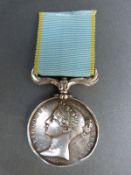 Victorian 1854 Crimea medal and ribbon