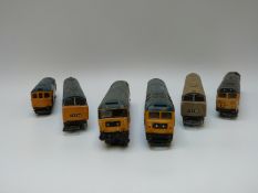 Six Hornby and Lima 00 gauge diesel locomotives including Western Enterprise, Exeter,