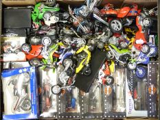 Over 50 Maisto and similar diecast model motorbikes,