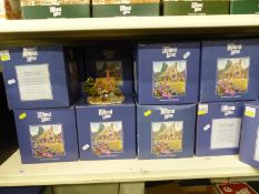 Sixteen blue boxed Lilliput Lane cottages to include Summer Days,