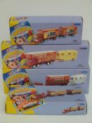 Four Corgi Classics Chipperfield's Circus diecast model sets Scammell Highwayman Trailer and