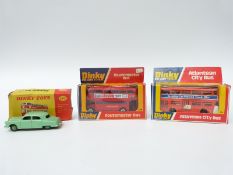 Three Dinky Toys diecast model buses Routemaster Bus 289,