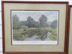 A pair of Tim Hawes limited edition fishing prints 134/350,