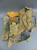 A quantity of WWII military webbing etc