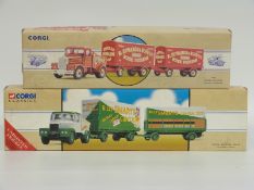 Two Corgi Road Transport diecast model showman's sets Billy Smart's Circus Scammell Highwayman and