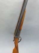 Essex 12 bore side by side shotgun with gun dogs engraved to the locks 'Essex' inlaid in gold to
