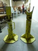 One pair of 3 ton cable drum / axle stands