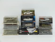 Ten Corgi Classics, Minichamps and similar James Bond 007 diecast model cars,