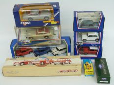 Nine Corgi and Corgi Classics diecast model cars and car sets including The Italian Job 94171,
