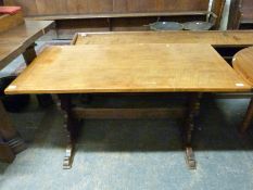 An oak refectory table,