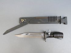 British SA80 bayonet in sheath,