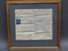 Two late 18th/mid 19th century Royal Navy Commissions on parchment to Charles Patriarch,