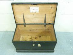 A 19thC stained pine trunk,