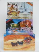 Three Matchbox Models of Yesteryear Horse Drawn Carriages special edition diecast model horse and