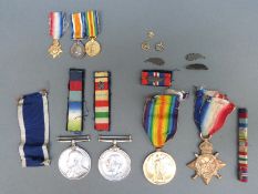 A set of four WWI Naval medals awarded to GNR G.E. Fant R.
