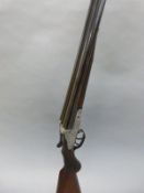 R Blanton of Ringwood 12 bore side by side sidelock shotgun with engraved locks, trigger guard,