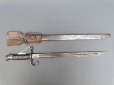 Japanese type 30 bayonet in scabbard with frog