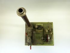 Doll stationary live steam engine slip eccentric reversing with fixed cylinder,