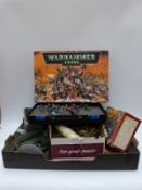 A large collection of Games Workshop Warhammer figures, vehicles and sets including Warhammer 40,
