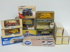 Twelve Corgi and Corgi Classics diecast model vans,