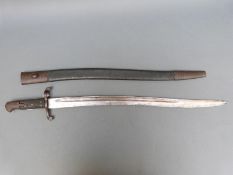 M1860 British Yataghan bayonet to suit Snider-Enfield rifle