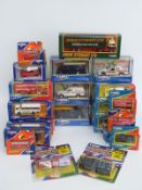 Thirty Corgi diecast model cars, vans and lorries including Eddie Stobart, Corgi Turbo,