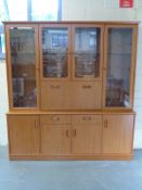 A G-Plan retro sideboard with glazed top section,