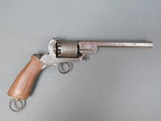 Sixty bore six-shot percussion revolver with ring trigger,