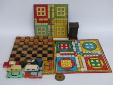 Six Dinky Toys die cast model vehicles including a military ambulance together with a Eureka No 410