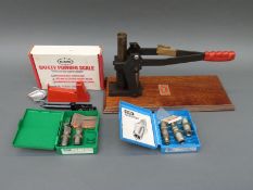 Wamadet shotgun cartridge re-loading tool together with a set of Lee Safety Powder Scales and