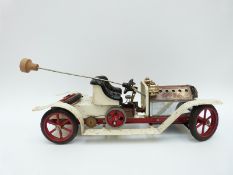 Mamod SA1 Roadster live steam car with water level plug and artillery style wheels c1976