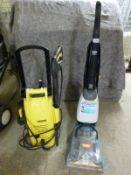 Karcher K2 pressure washer and a Vax Rapide carpet washer