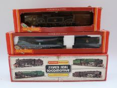 Three Hornby 00 gauge BR locomotives Silver Seal 2-10-0 Evening Star R861,