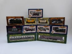 Eleven Mainline, Bachmann, Wrenn and Replica Railways 00 gauge locomotives and wagons,