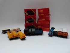 Twenty-three Hornby 00 gauge locomotives and wagons including Thomas the Tank,